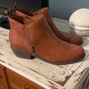 Elegant Tan Ankle Booties
